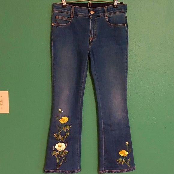 Stella McCartney Groovy Floral Denim Jeans - Picture 2 of 10